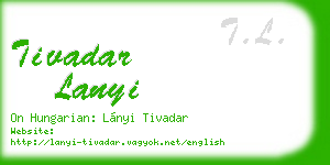 tivadar lanyi business card