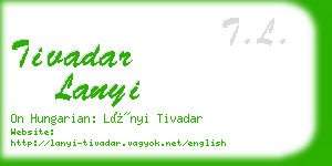 tivadar lanyi business card